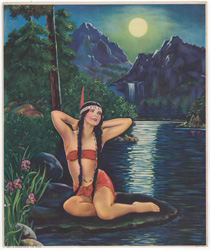 Original vintage calendar / poster art print from the 1920s-1940s